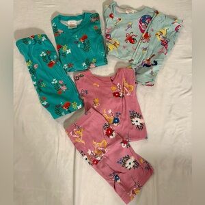 Hanna Andersson princess and mermaid short sleeve and shorts size 8
